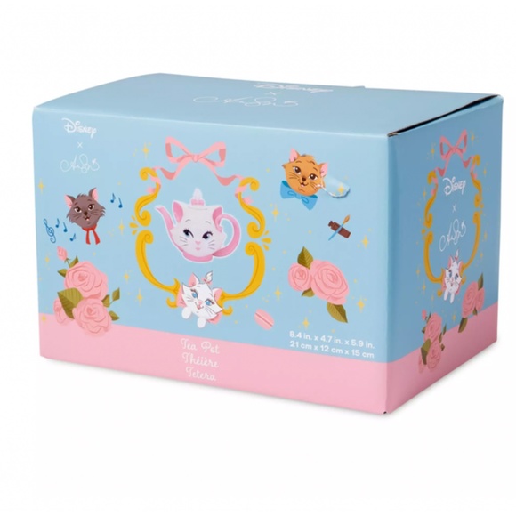 Disney Ann Shen The Aristocats Marie Teapot & 2 Teacups Tea Set D23 Expo NEW - Picture 5 of 5